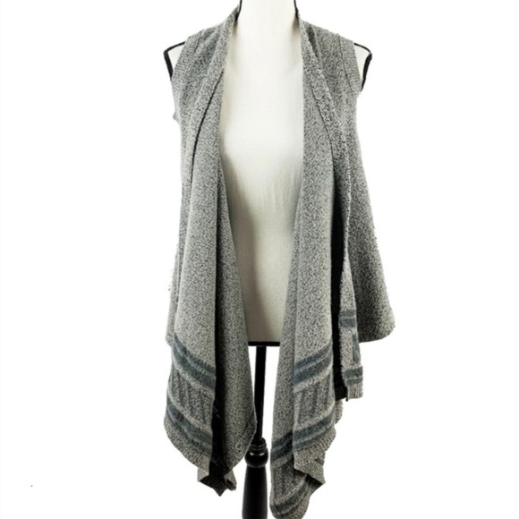 Bob Timberlake Gray Ruana Waterfall Sweater Vest - Picture 1 of 7